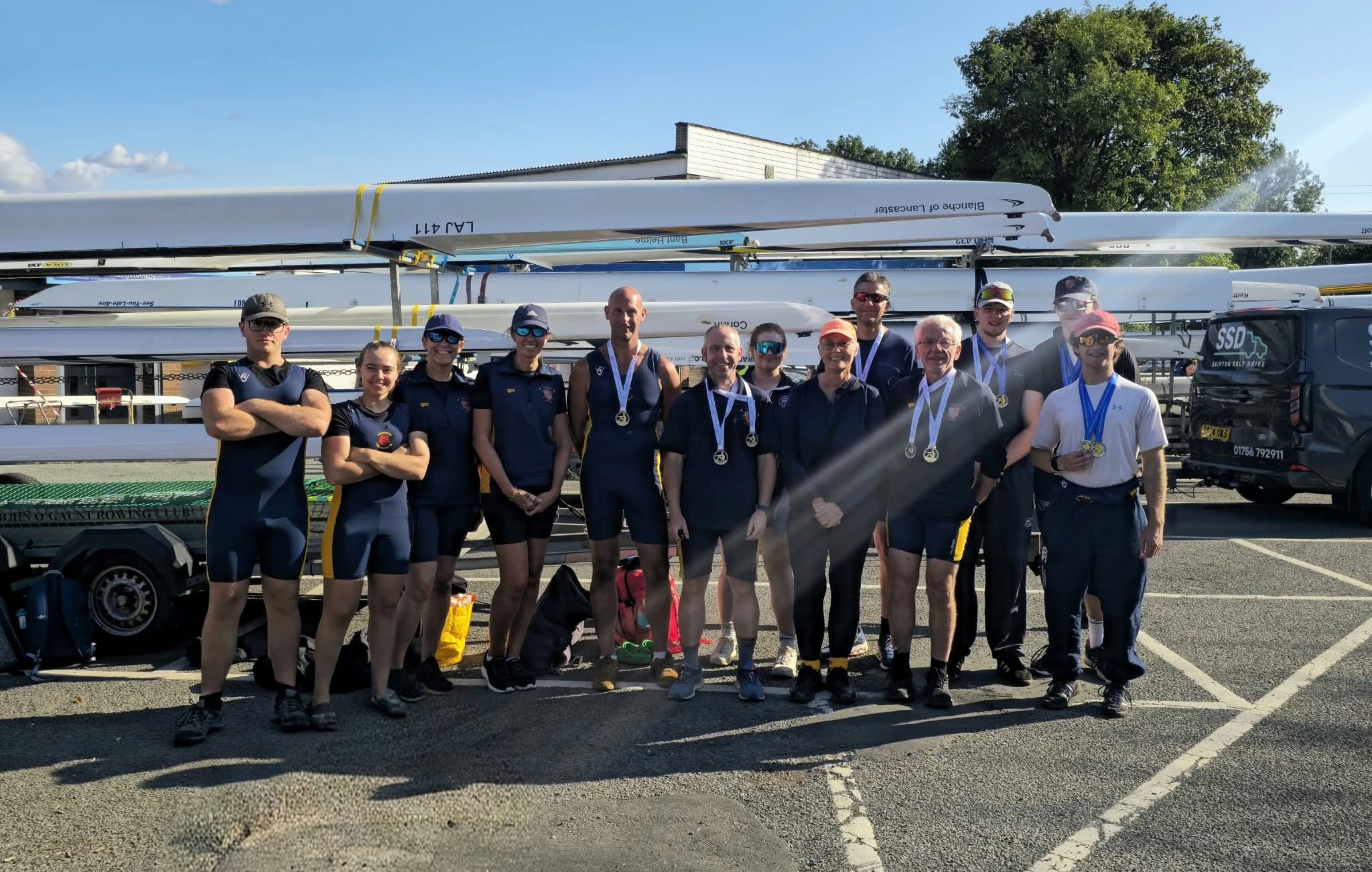 Lancaster John O'Gaunt rowers at Hollingworth Lake