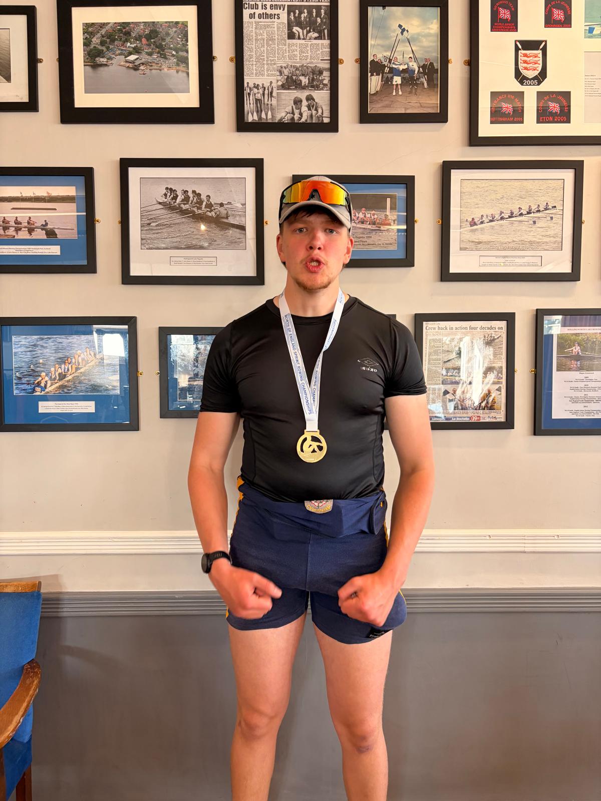 Jacob Smith with his winning medal