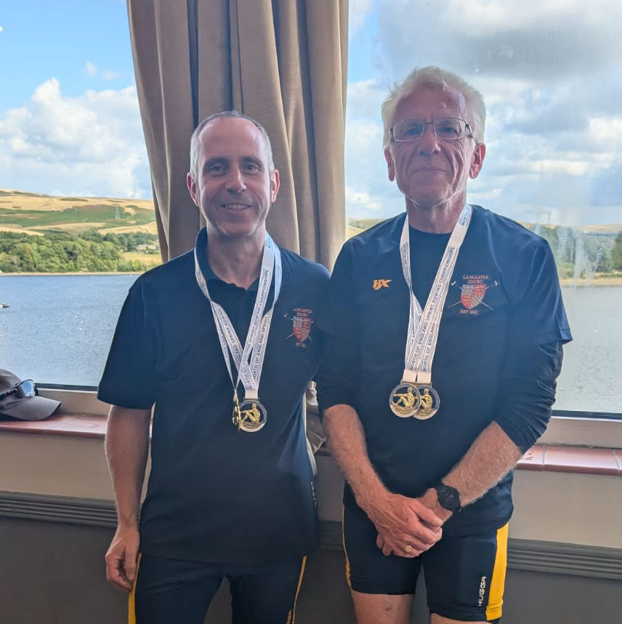 Martin and Gary with their medals
