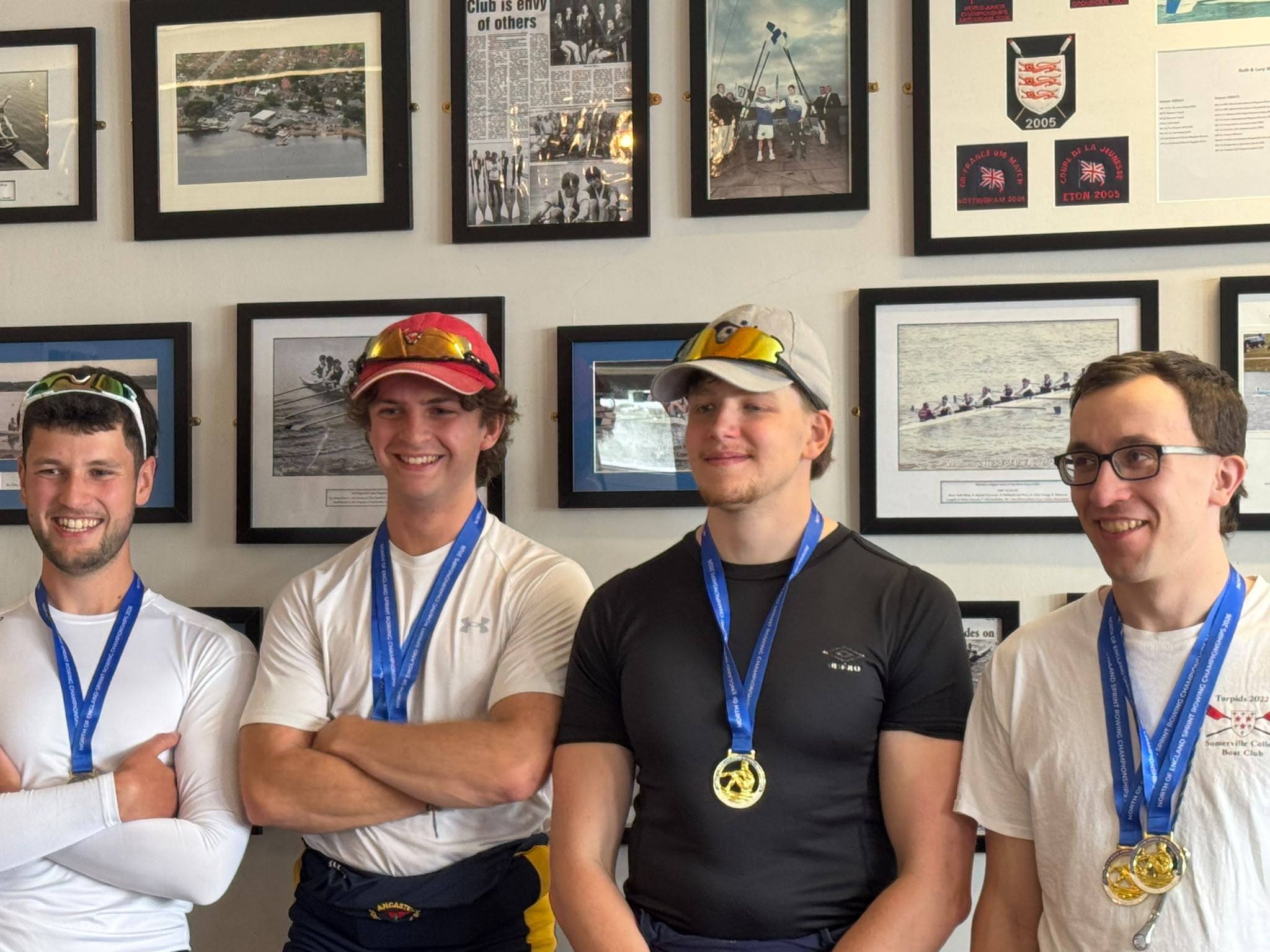 Sam Jacob Hugh and Sam after winning the Open quad
