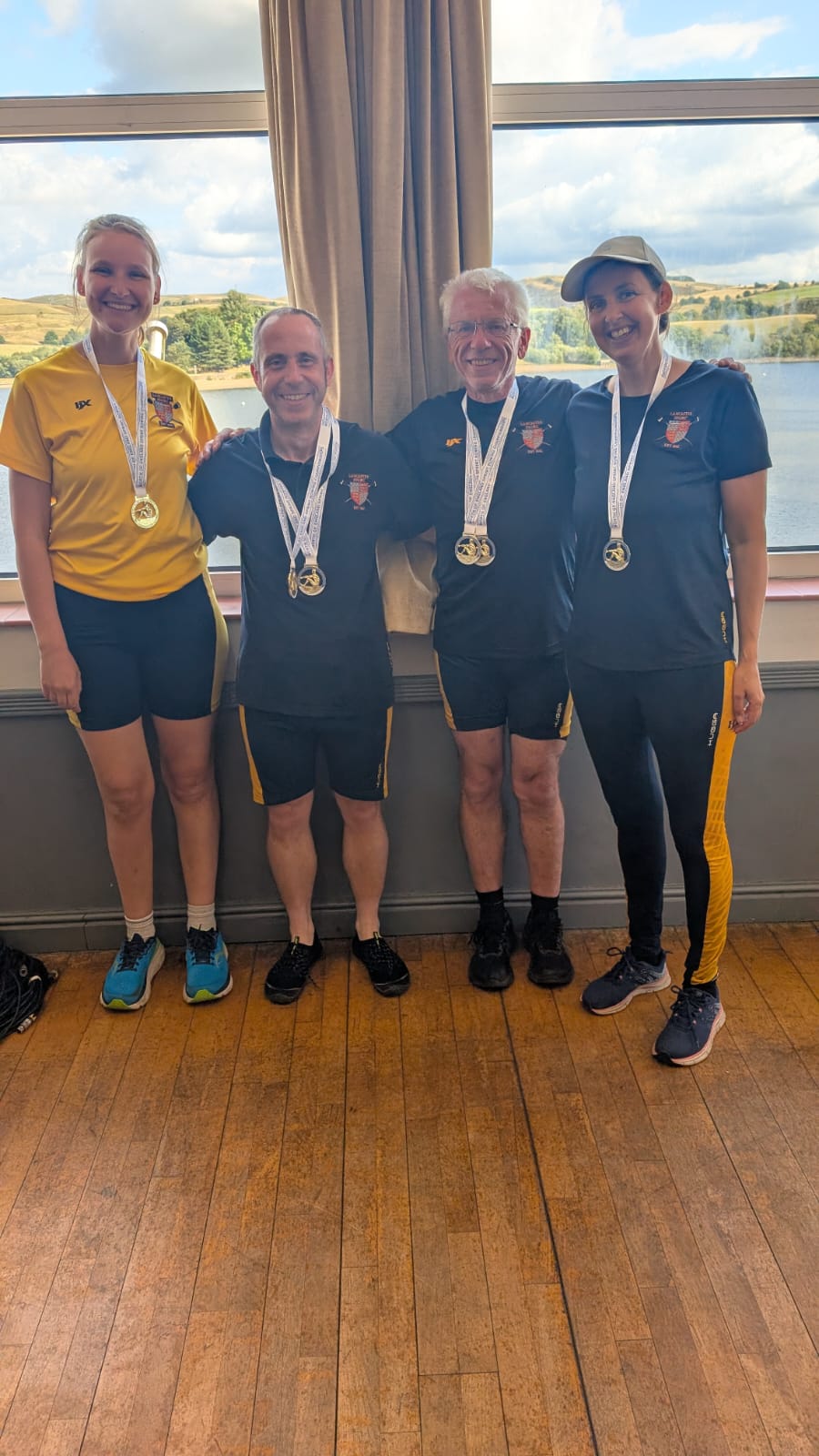 Martin Gary Caty and Helen after winning the Mixed Masters quad