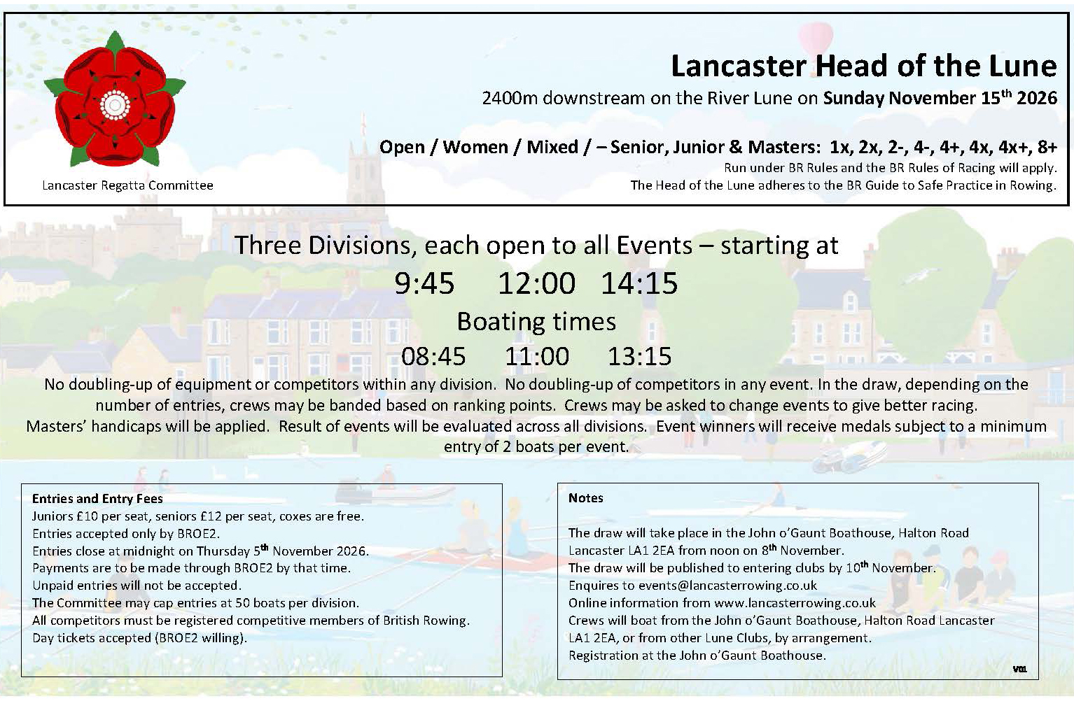 Head of the Lune 2026 official event poster